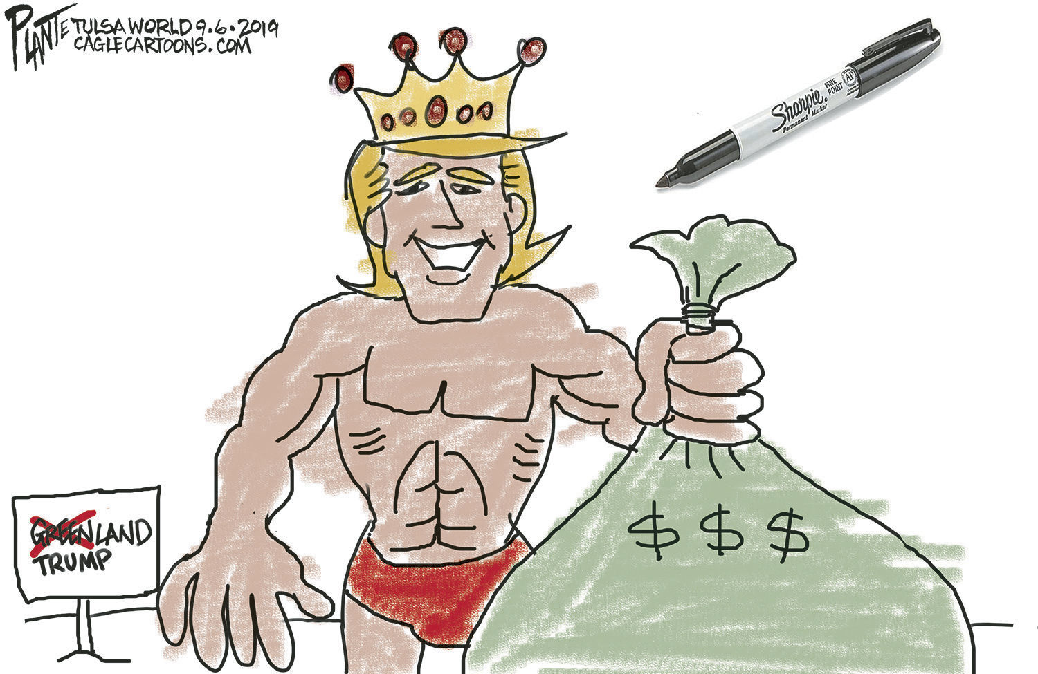 Bruce Plante Cartoon: The Sharpie President